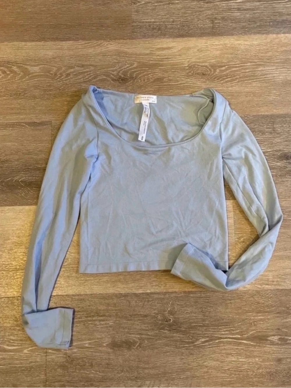 Altar’d State Light Blue Long-Sleeve Scoop Neck Women’s Top XS/S